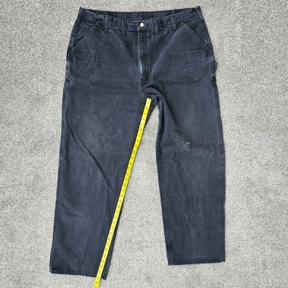 Carhartt Black Duck Canvas Carpenter Pants Original Dungaree Fit B11 BLK 44X34 - Picture 11 of 16